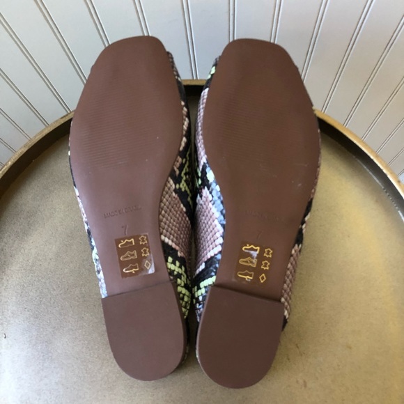 MADEWELL | THE ERICA PEEP-TOE MULE IN SNAKE EMBOSSED LEATHER | 7 | NEW - Picture 6 of 7